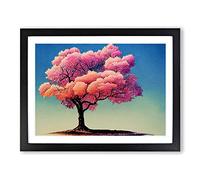 Unreal Blossom Tree Framed Print | A3 Black Framed Wall Art | Ready to Hang | Modern Floral Picture | Living Room Bedroom Lounge Office