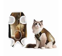Unreal Engine Cello Dog Surgery Suit Recovery Suit, 100% Cotton Breathable Full Body Dog & Cat Surgical Suit with Cute Prints, Alternative to Cone for Spay Neuter Wound Care, Male & Female Pets Small