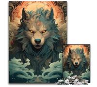 Unreal Magical Wolf JigsawPuzzle 1000 Pieces for Adults Puzzles for Adults for Mother'S Day Birthdays Christmas 1000 PCS(75x50cm)