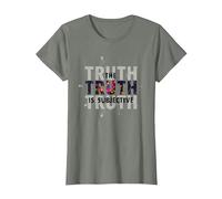 Unreliable Narrator The Truth is Subjective Perception T-Shirt, Women, Olive Heather, Medium