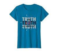 Unreliable Narrator The Truth is Subjective Perception T-Shirt, Women, Sapphire Blue, Medium