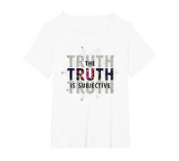Unreliable Narrator The Truth is Subjective Perception T-Shirt, Women's Plus, White, 5X