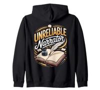 Unreliable Narrator Writer Author Writing Zip Hoodie