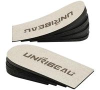 Unribeau Adjustable Height Increase Insoles, 4 Layers Orthopedic Heel Lifts for Leg Length Discrepancies, Achilles Tendonitis and Heel Pain, Shoe Lifts Inserts for Women & Men (White, Medium, 1 Pair)