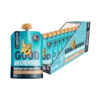 UNROOTED High Fibre Breakfast Smoothie, Peach, Ginger & Baobab 10 x 150g | On-the-go breakfast smoothie with 6g fibre, only 63 cal. Peach, apple, ginger & wild baobab. No added sugar, dairy free.