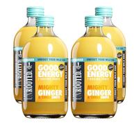 UNROOTED Mighty Ginger Shots Multipack - Immune System and Natural Energy Booster - 4 x 420ml Dosing Bottles - Ginger, Turmeric, Chilli & Baobab