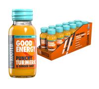 UNROOTED Punchy Turmeric Shots Multipack - Immune System and Natural Energy Booster - 12 x 60ml Bottles - Turmeric, Ginger, Orange, Carrot & Baobab