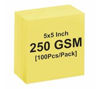 - - , Unruled, 250 GSM Thick with Smooth Finish for Writing, Flashcards & Neat Notes