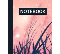 Unruled unlined notebook, blank plain notebook no lines, white paper, for writing, for work, 7x9, page numbering record, notes in school, university, ... student.: Reeds and stary in the night sky