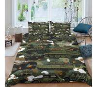 UNRXJZLVM 3D Printed Camouflage Duvet Cover Microfiber Bedroom Decor Tank Army Bedding Set Comfortable for Adults Teens King（220x240cm）