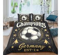 UNRXJZLVM 3D Soccer Champions Bedding Set Microfiber Student Gift