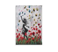 UNRXJZLVM Butterfly Art - Modern Giclee Canvas Prints Landscape Pictures Artwork Paintings on Canvas Wall Art for Home Office Decorations 16x24inch(40x60cm)