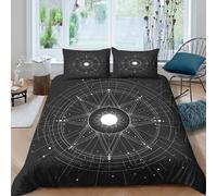UNRXJZLVM Celestial 3D Printed Duvet Cover Microfiber Bedroom Decor Astronomy Bedding Set Soft Breathable for All Season King（220x240cm）