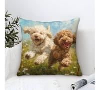 UNRXJZLVM Cockapoo Cushion Cover Set of 1 Decorative Machine Washable Pillowcases Square Pillow Cases with Invisible Zipper Cushion Covers For Livingroom Sofa Bedroom Throw Pillow Case 45x45cm