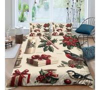 UNRXJZLVM Festive Berries 3D Printed Duvet Cover Microfiber Bedroom Decor Bedding Set Soft Breathable for Home Super king（260x220cm）