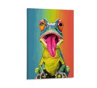 UNRXJZLVM Frog Art - Oil Paintings Reproduction Modern Giclee Canvas Print Artwork Pictures on Canvas Wall Art for Home Office Decorations 08x12inch(20x30cm)