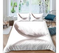 UNRXJZLVM Minimalist Abstract Smiling Face 3D Printed Duvet Cover Microfiber Bedding Set Soft Breathable for Bedroom Decor Super king（260x220cm）