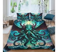 UNRXJZLVM Mysterious 3D Printed Tentacle Duvet Cover Microfiber Bedroom Decor Fantasy Tentacle Bedding Set Soft Breathable for Adults Teens Double（200x200cm）