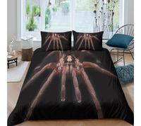 UNRXJZLVM Realistic 3D Printed Spider Duvet Cover Microfiber Bedding Set Soft Breathable Bedroom Decor for Adults or Teens King（220x240cm）