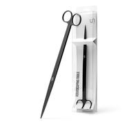 UNS Aquascaping Tools - Stainless Steel, Rust Resistant, Freshwater Planted Tank, Saltwater Reef Aquarium Maintenance Accessory - Trimming Stems & Carpets, Coral Cutting - Straight Scissors, Black