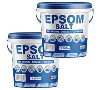 Unscented Epsom Bath Salts 25kg | 100% Natural Magnesium Sulphate Crystals | Essential Oil Infused Bath & Foot Soak | Relaxing Mineral Salts for Sleep, Stress Relief & Muscle Recovery