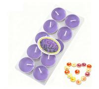 Unscented Long Burning Tealight Candles,Pressed Wax Candle Multicolor for Home Valentine's Day Christmas Holiday Decor, Smokeless Tealights for Parties, Weddings,10 Counts (Purple)