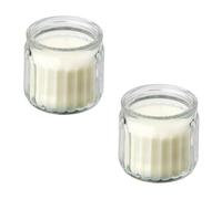 Unscented Votive Candles, Clear Glass, Hand-Poured Wax, Wedding & Party Candles for Gifts, Tables, Aromatherapy & Holidays Party Weddings Birthdays (Warm White) (2)
