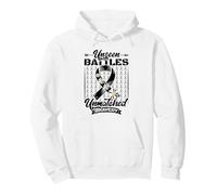 Unseen Battles Unmatched Bravery - Lung Cancer Awareness Pullover Hoodie