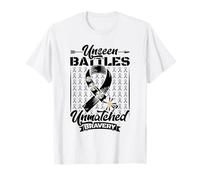 Unseen Battles Unmatched Bravery - Lung Cancer Awareness T-Shirt