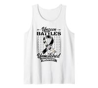 Unseen Battles Unmatched Bravery - Lung Cancer Awareness Tank Top