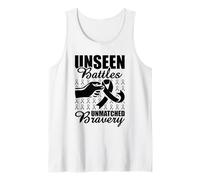Unseen Battles Unmatched Bravery - Lung Cancer Awareness Tank Top