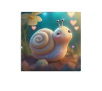UNSGA Animal Artwork Poster Cute Snail Poster Decorative Painting Canvas Wall Posters And Art Picture Print Modern Family Bedroom Decor Posters 12x12inch(30x30cm)