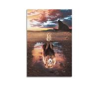 UNSGA Funny Asiatic Lion Animal Poster Poster Decorative Painting Canvas Wall Posters And Art Picture Print Modern Family Bedroom Decor Posters 24x36inch(60x90cm)