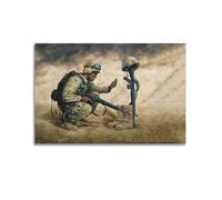 UNSGA Vintage Poster Soldier Armed Forces Remembrance Day Poster Decorative Painting Canvas Wall Posters And Art Picture Print Modern Family Bedroom Decor Posters 12x18inch(30x45cm)
