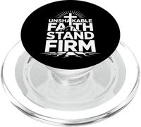 Unshakable Faith Stand Firm Christian Bold Cross Verse PopSockets PopGrip for MagSafe