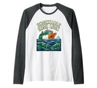 Unsinkable Irish Luck Clover Ship Graphic Novel Raglan Baseball Tee