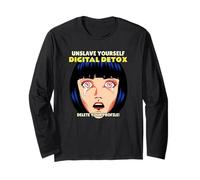 Unslave Yourself Digital Detox Delete Your Profile (Graphic) Long Sleeve T-Shirt