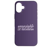 UNSOCIABLE AND TACITURN Jane Austen Pride & Prejudice Meme Case for iPhone 16 Plus