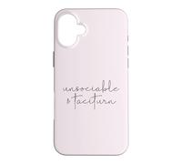 UNSOCIABLE AND TACITURN Jane Austen Pride & Prejudice Meme Case for iPhone 16 Plus