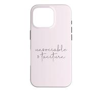 UNSOCIABLE AND TACITURN Jane Austen Pride & Prejudice Meme Case for iPhone 16 Pro