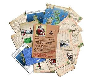 Unsolved Christmas Murder Mystery Game - “Where Is Santa?” | Cold Case Files Board Game for 1+ Players | Immersive 1-3 Hour Gameplay with 30+ Clues & Evidence | Perfect for Families, Couples & Groups