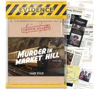 Unsolved murder mystery game - Cold Case Files Investigation - CRYPTIC KILLERS - Detective Evidence & Crime File - individuals, date nights & party games- "Murder in Market Hill"