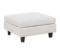 Beliani Ottoman Unstad Fabric Light Beige