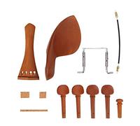 Unstained Jujube Wood Violin Parts 4/4 Fittings, Chinrest Pegs Tailpiece Tunners, Endpin for Sound Quality with Cork Wood