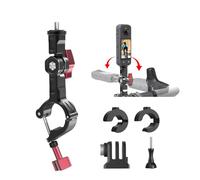 UNSTINCER Metal Action Camera Handlebar Mount for 7-35mm Pole, 270° Swivel Cam Holder Bracket for GoPro Hero 13 12 Insta360 X5 X4 DJI Osmo AKASO to Motorcycle Motor Mirror Bike Bicycle Mtb E-Scooter