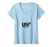 Unstoppable: Motivational Gear Design for Achievers V-Neck T-Shirt, Women, Baby Blue, L