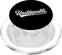 Unstoppable Retro Script Motivational Typography Design PopSockets PopGrip for MagSafe