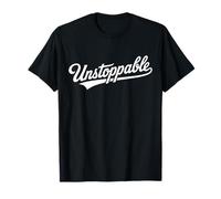 Unstoppable Retro Script Motivational Typography Design T-Shirt