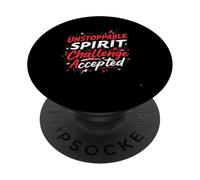 UNSTOPPABLE SPIRIT Challenge Accepted Typographic PopSockets Adhesive PopGrip