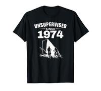 Unsupervised Since 1974 Retro 70s 80s Kid Nostalgia Birthday T-Shirt